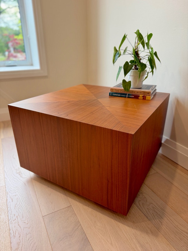 Refinished Walnut Starburst Coffee Table
