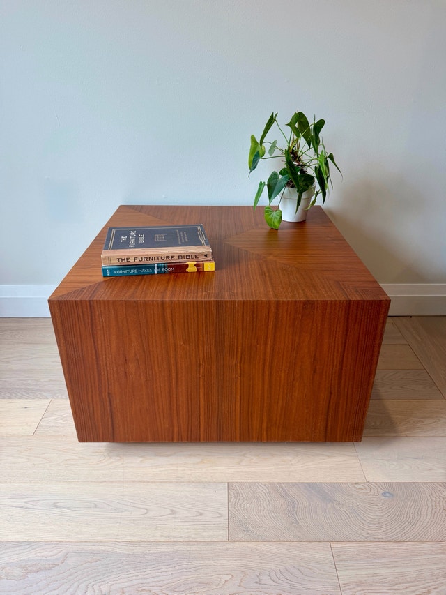 Refinished Walnut Starburst Coffee Table - photo 2