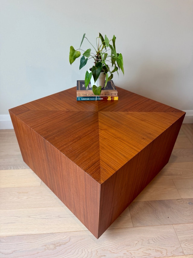 Refinished Walnut Starburst Coffee Table - photo 4