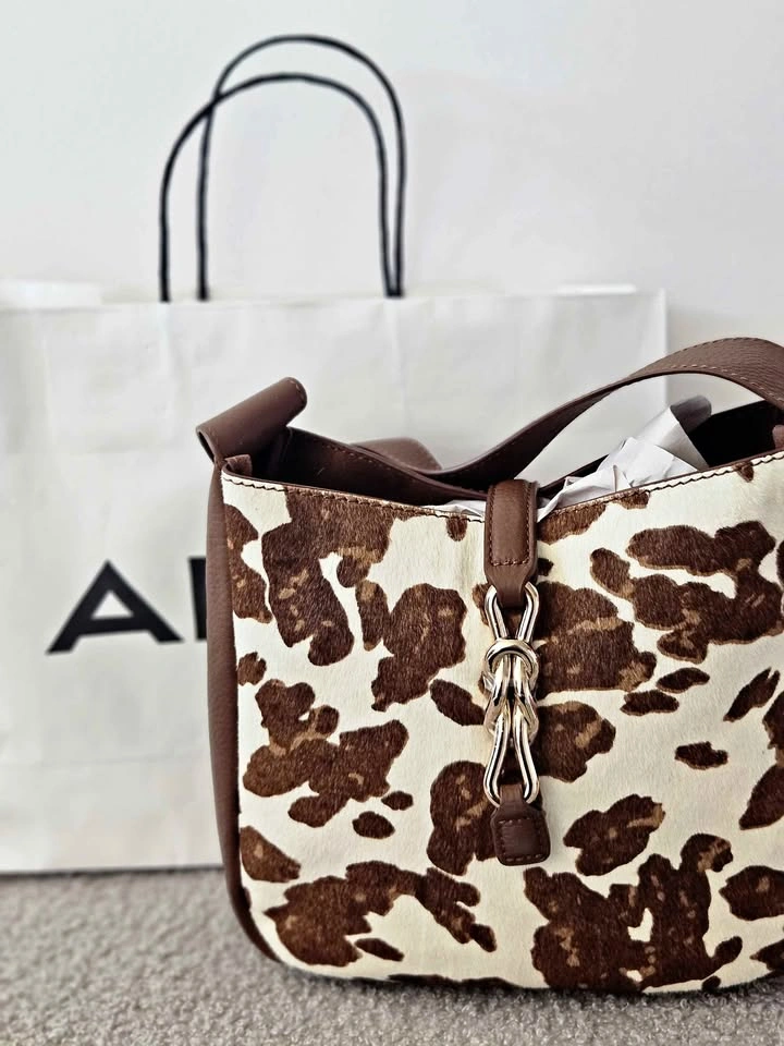 ALDO SOFFIETTALUXE Cow Print Genuine Leather Handbag