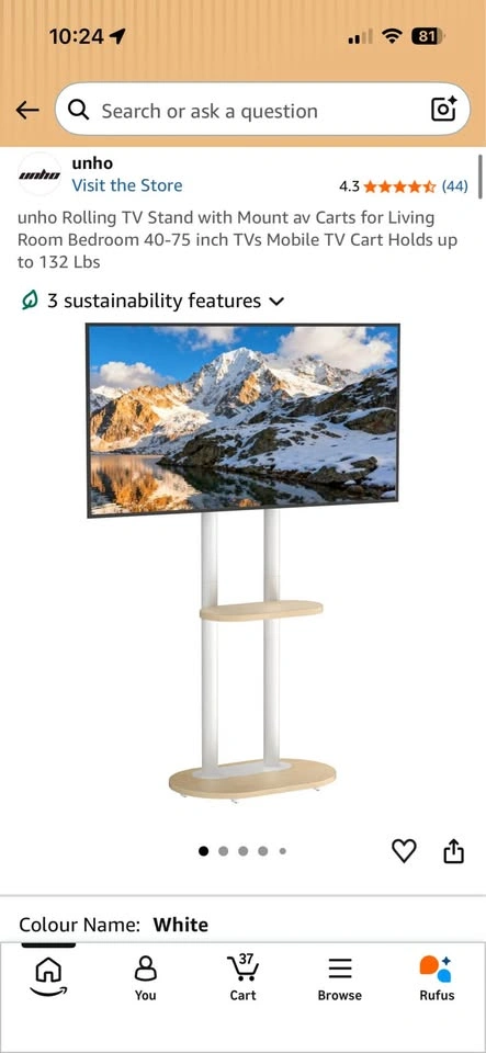 Brand new rolling TV stand