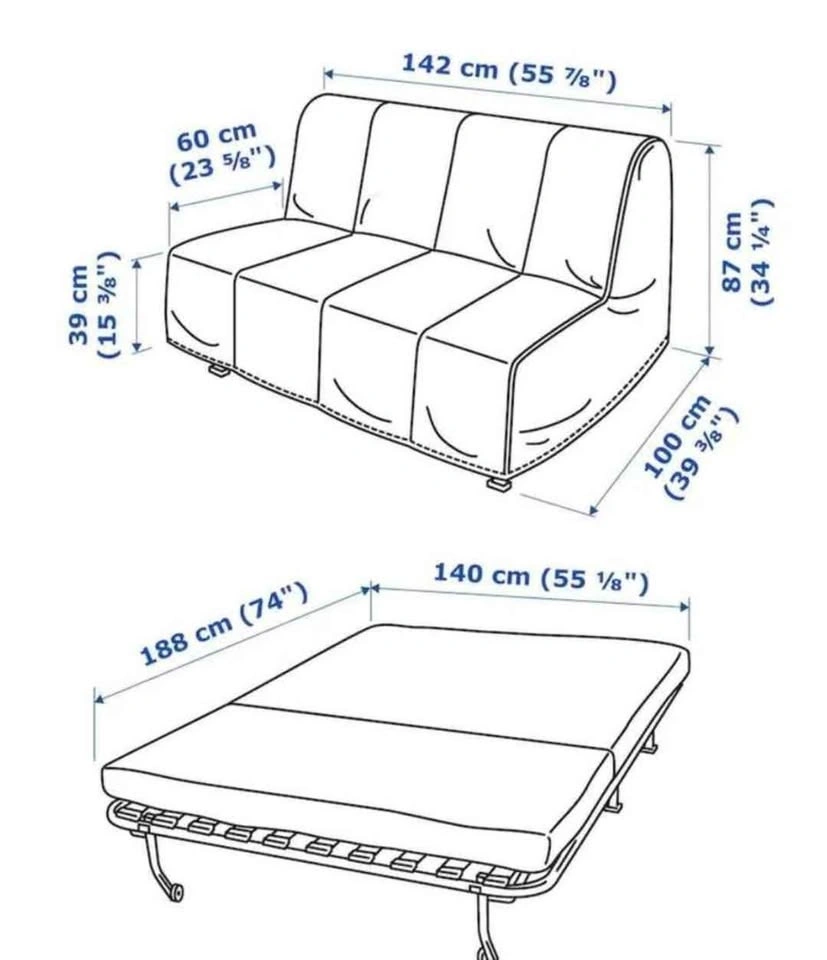 Lycksele Lovas Sofa Bed Futon - photo 2