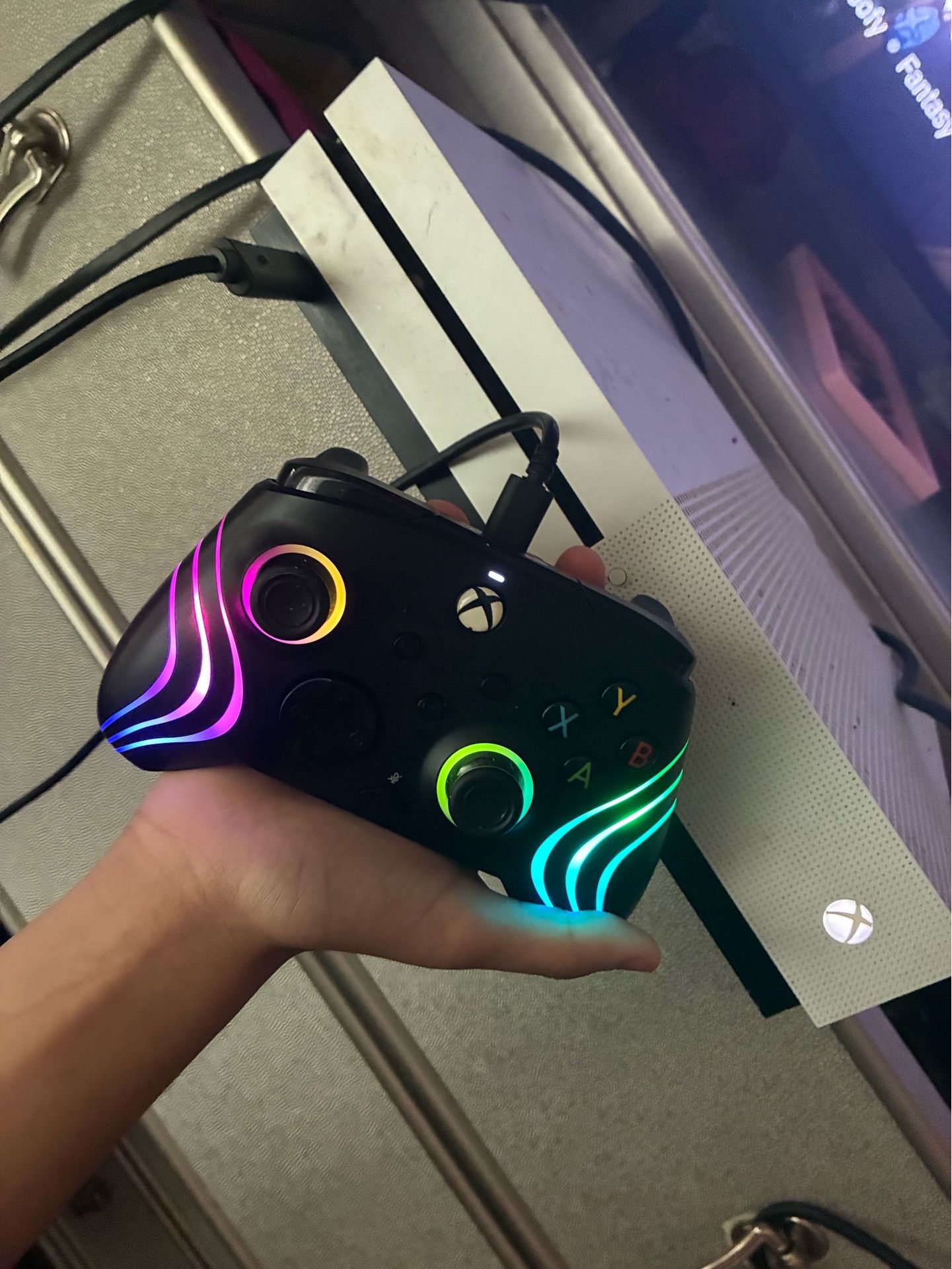Xbox One S 1TB Bundle – RGB Controller, HDMI & Power Cable Inclu