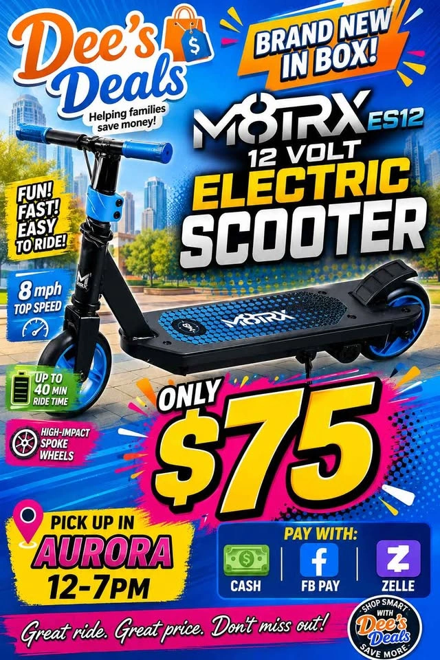 M8RX Electric Scooter BRAND NEW IN BOX ONLY $75 - photo 2