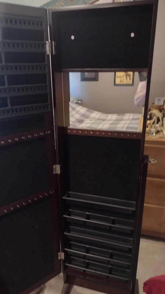 Standing Jewelry Armoire with Full-Length Mirror - photo 3
