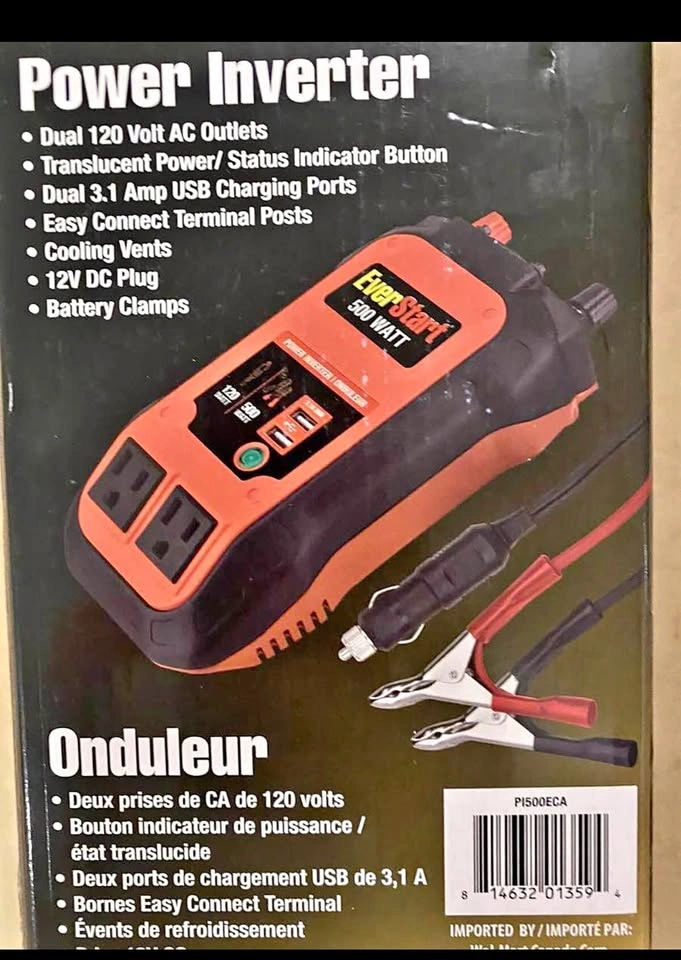 EverStart 500 Watt Inverter with Dual USB Ports