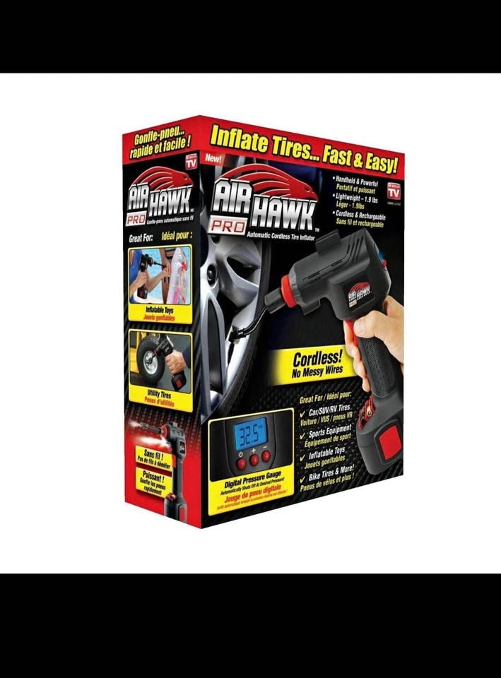 Air Hawk Pro, Portable Air Compressor w/ Built in LED Light - photo 2