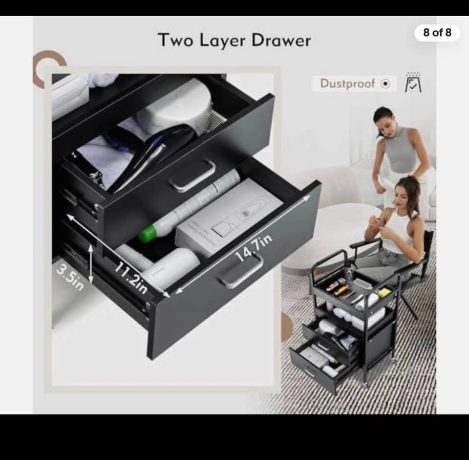 Beauty Salon Trolley, Hair Salon Cart with Drawers - photo 5