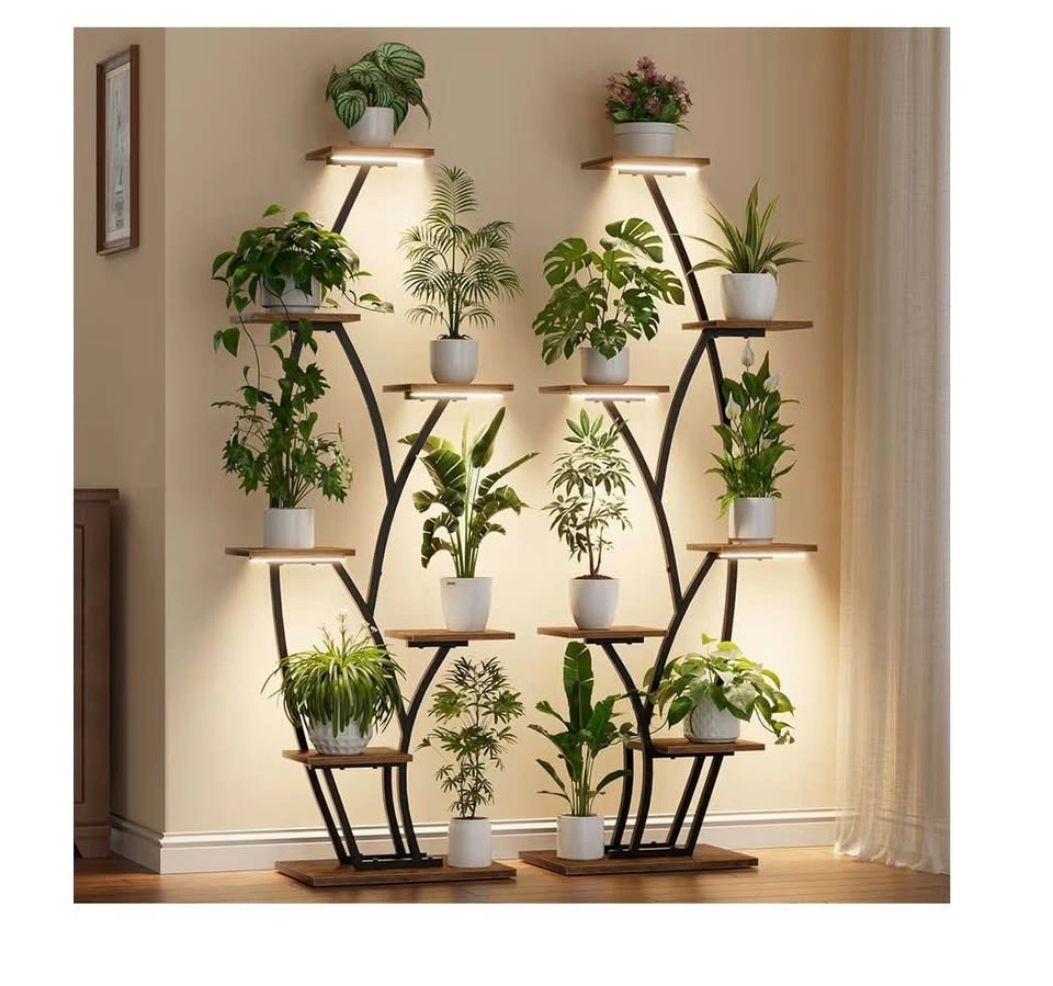Plant stand indoor with grow lights- 2 pack corner - photo 3