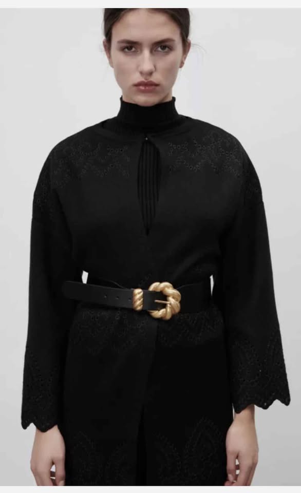 WOMEN TWISTED BUCKLE BELT BLACK / NEW - photo 3