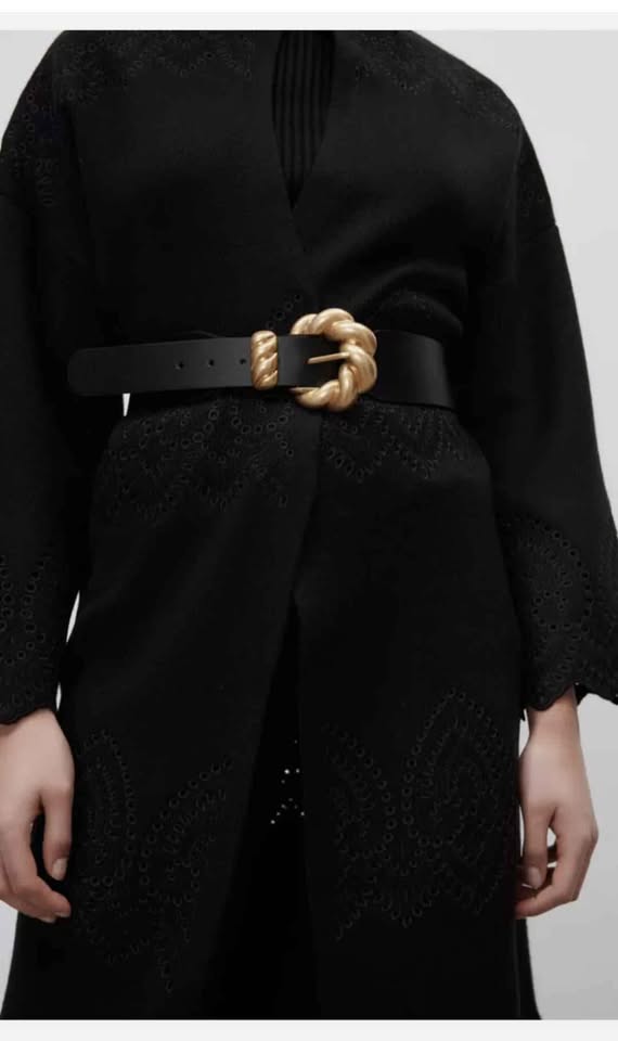 WOMEN TWISTED BUCKLE BELT BLACK / NEW - photo 4