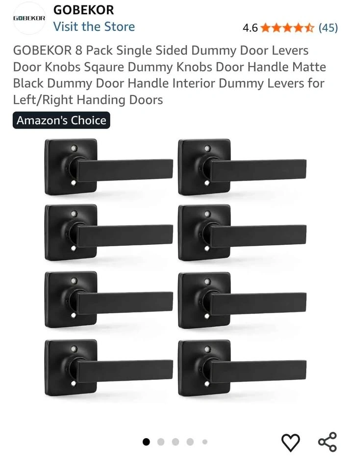 GOBEKOR 8 Pack Single Sided Dummy Door Levers - photo 2