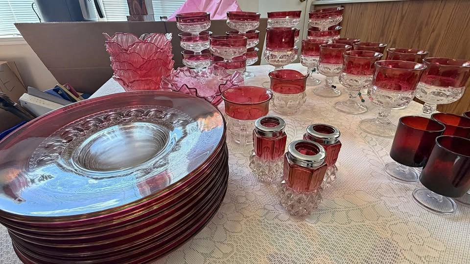 Kings Crown Ruby Glass