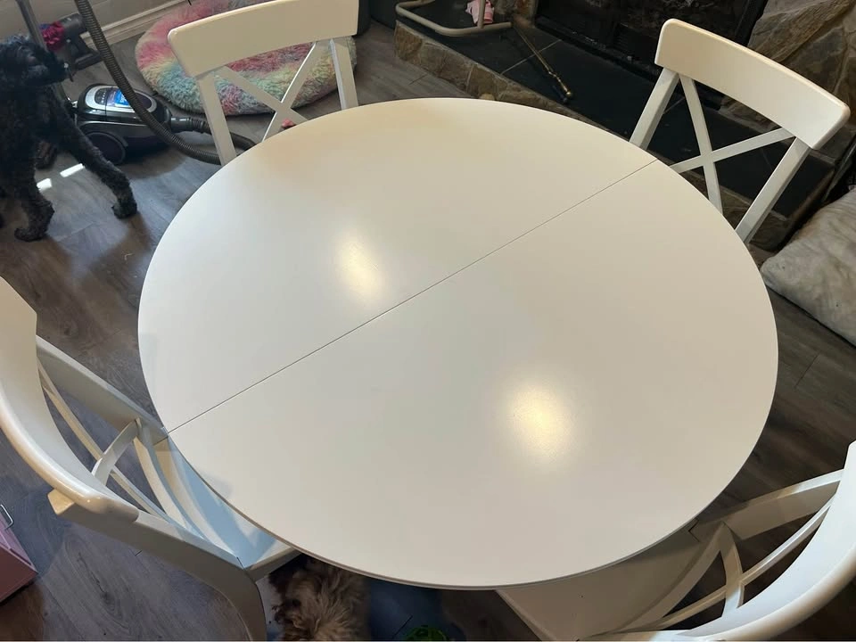 IKEA INGATORP Extendable Dining Table + 4 INGOLF Chairs - photo 4