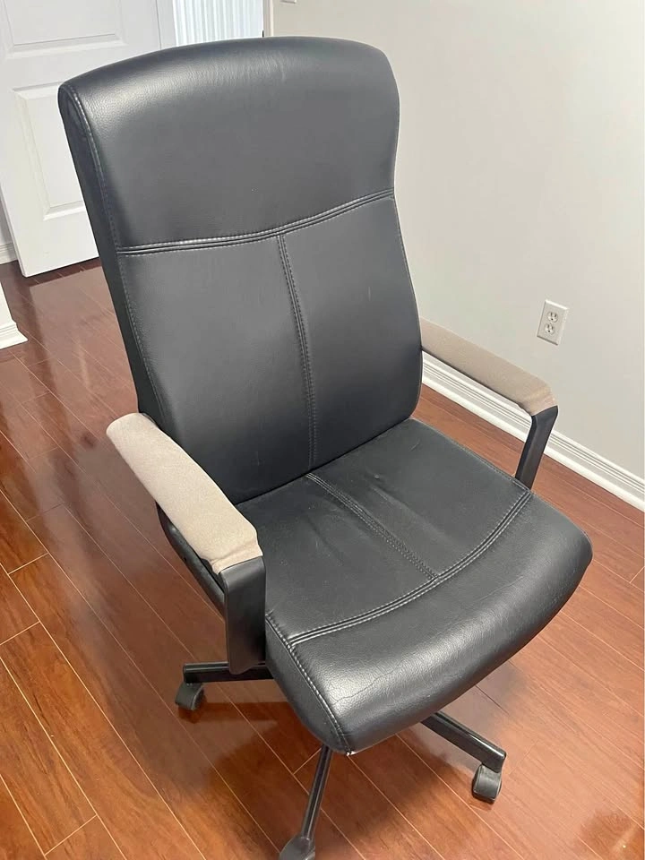 Black Faux Leather High-Back Executive Office Chair