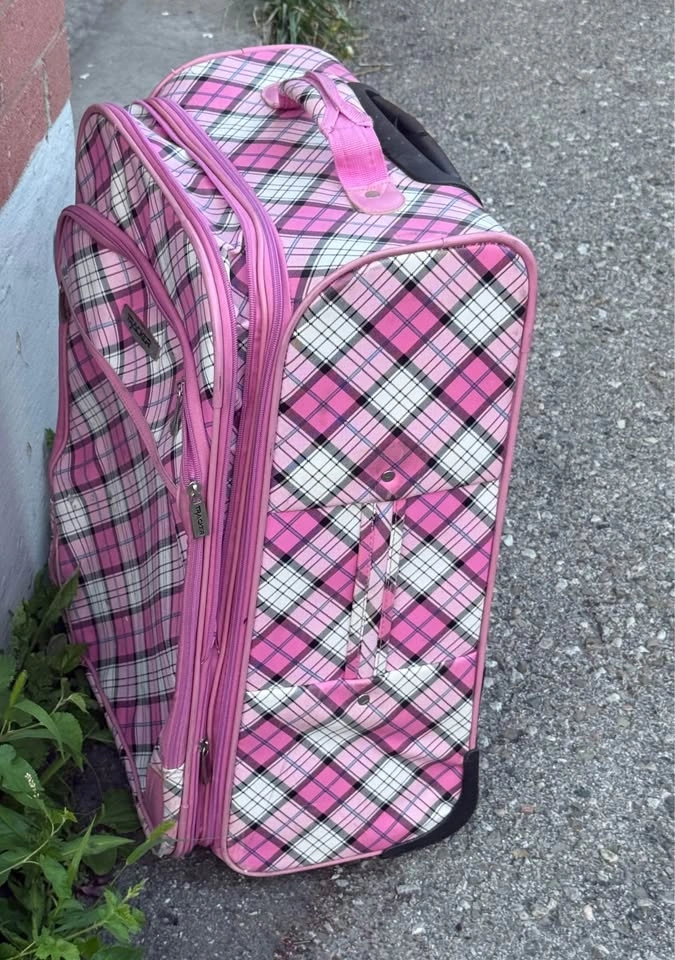 Tracker Pink Plaid Rolling Suitcase – Softside Carry-On - photo 2