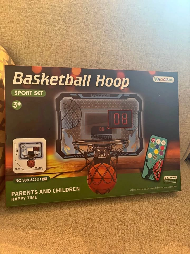 Indoor basketball hoop