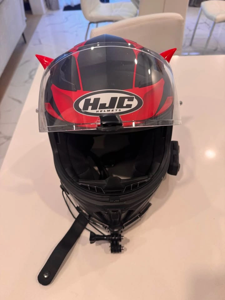 HJC i70 Motorcycle Helmet (Small) + Fodsports FX4 Pro Bluetooth - photo 2