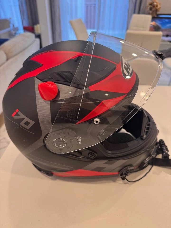 HJC i70 Motorcycle Helmet (Small) + Fodsports FX4 Pro Bluetooth - photo 5