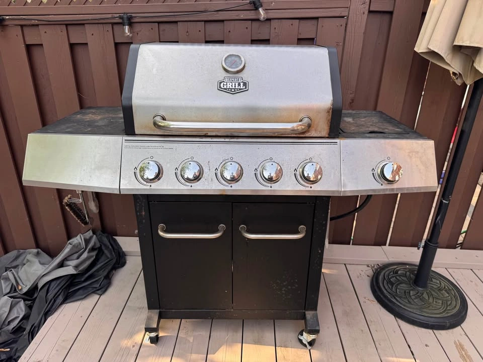 Expert Grill 5-Burner Propane BBQ with Side Burner, Cover & Uten - photo 2