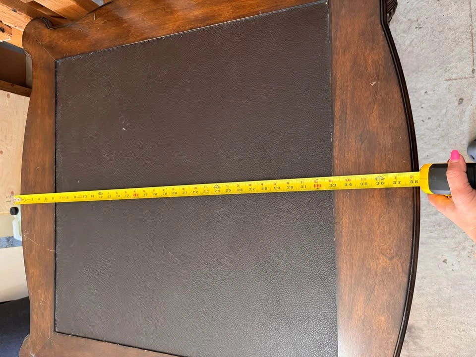 Bombay Company Wooden Game/Card Table with Leather Surface - photo 3