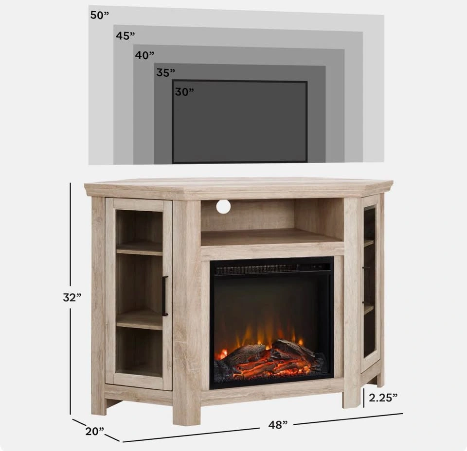 Electric Fireplace Console Cabinet – Modern TV Stand - photo 2