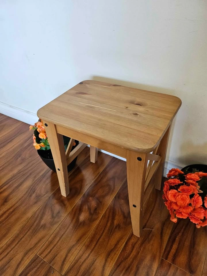 Solid Wood Multi-Purpose Stool / Small Side Table - photo 2