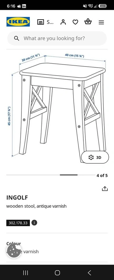 Solid Wood Multi-Purpose Stool / Small Side Table - photo 4