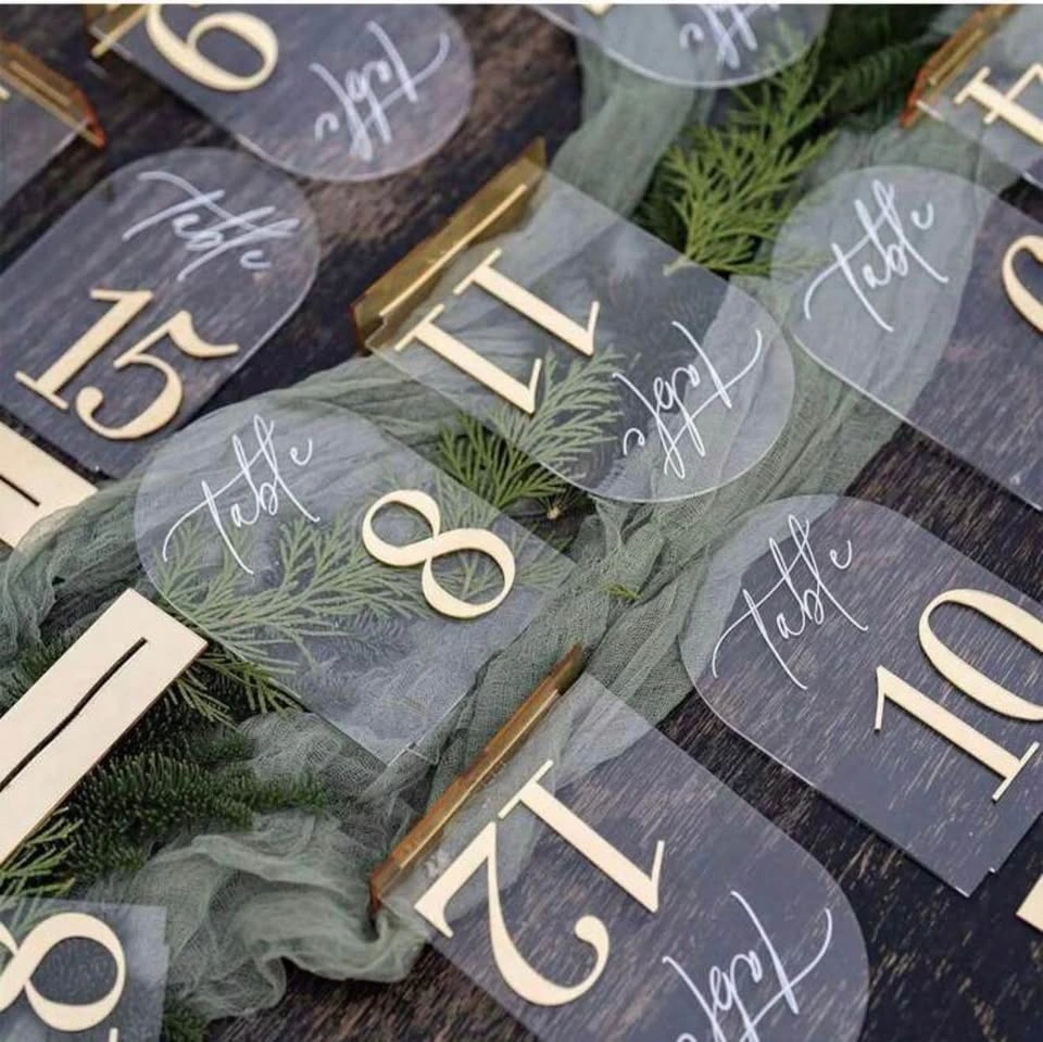 Table numbers signs for weddings - photo 2