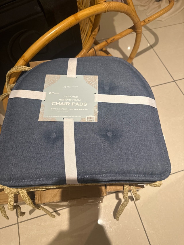 Denim U Shaped Chair Pad(6 pack)