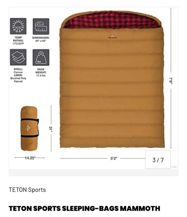 TETON Sports Mammoth Sleeping Bag - photo 3