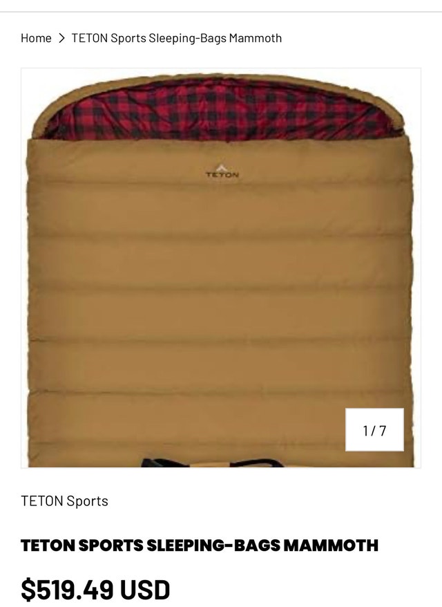 TETON Sports Mammoth Sleeping Bag - photo 4