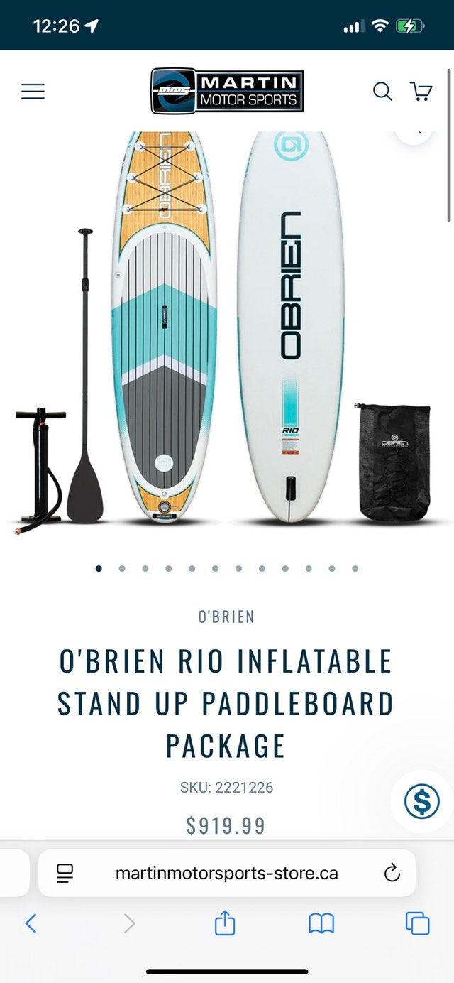 Brand New 11’ Inflatable Stand Up Paddle Board (SUP) Package