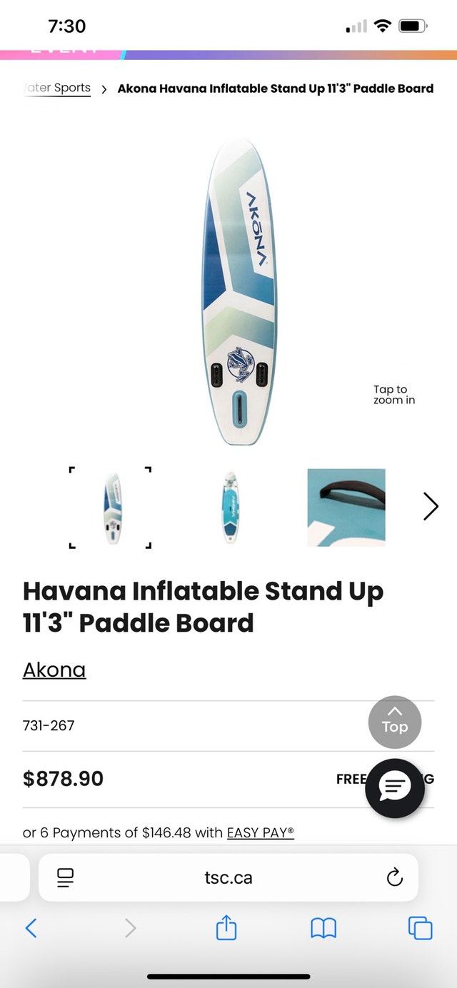 Brand New Akona Havana Inflatable Paddle Board (11’3”)