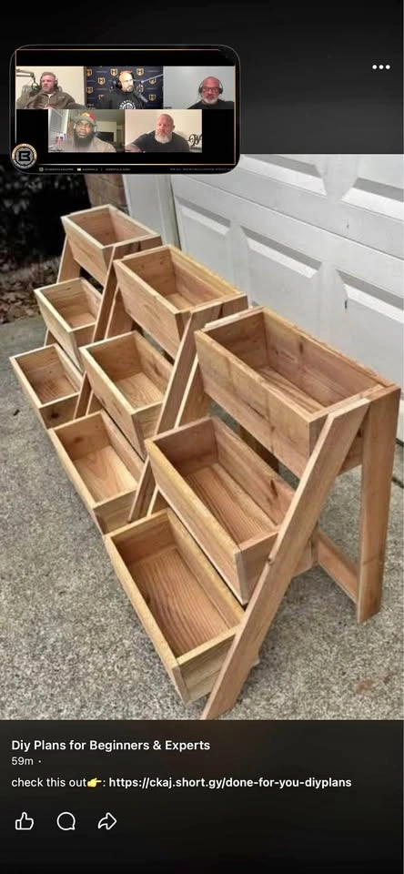 3 tier Handmade Premium single Cedar Planter Box