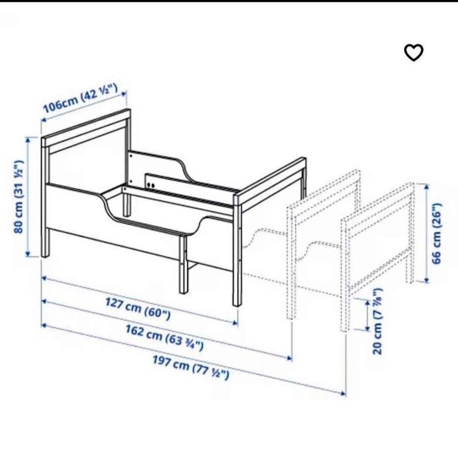 IKEA SUNDVIK Extendable Bed Frame