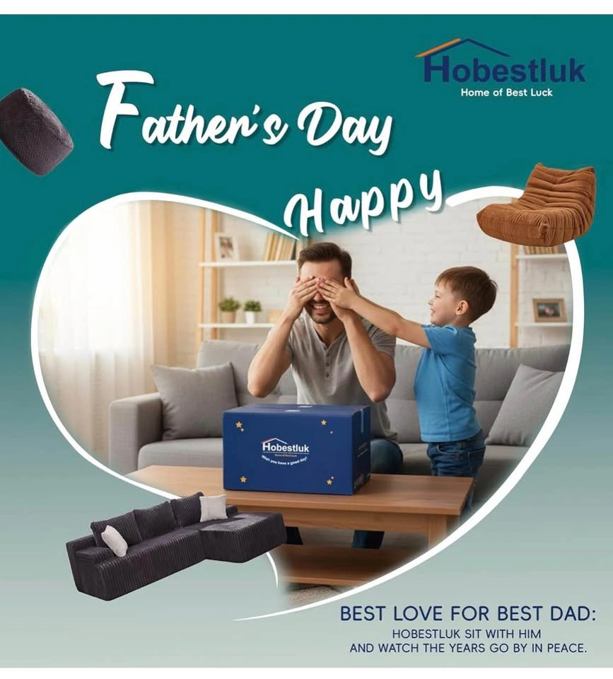 NEW - Hobestluk 3FT Bean Bag Chair — Blue - photo 4