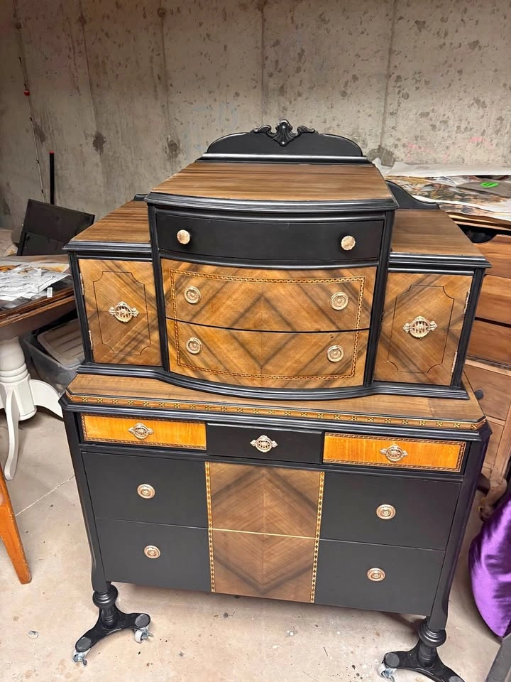 Two piece art Deco Dresser