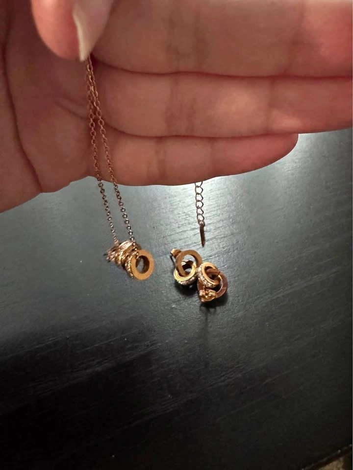 Necklace & Earrings Steel set