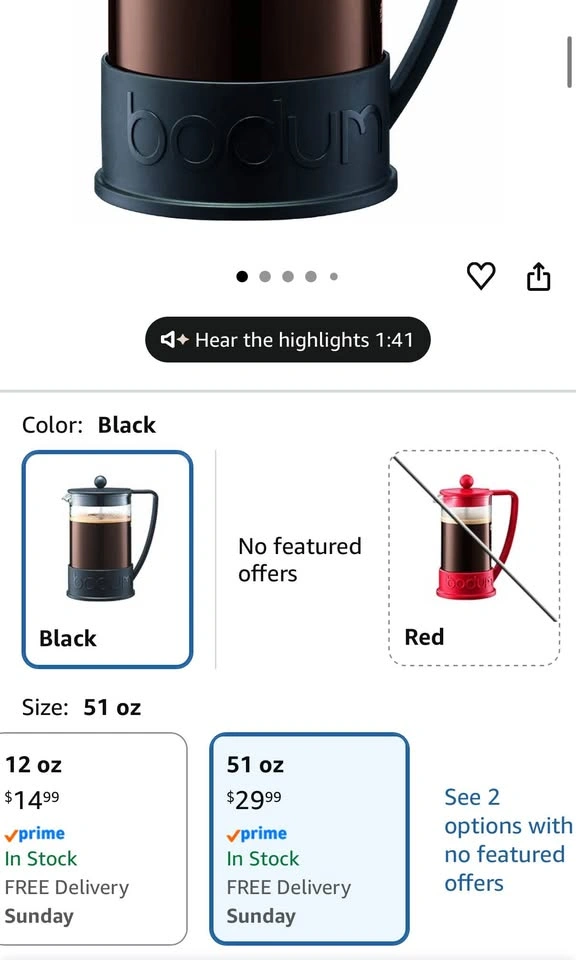 Bodum 51oz french press - photo 3
