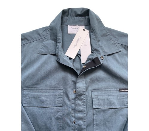 Calvin Klein Men's Long Sleeve Solid Double Pocket Outer Shirt - photo 5