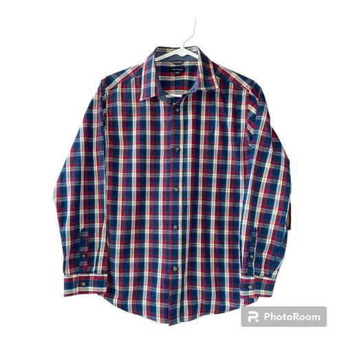 Náutica Boys Plaid Dress Shirt