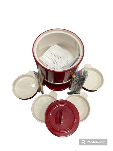 Roshco Red Deluxe Dessert Fondue Nesting Fondue Set - photo 3