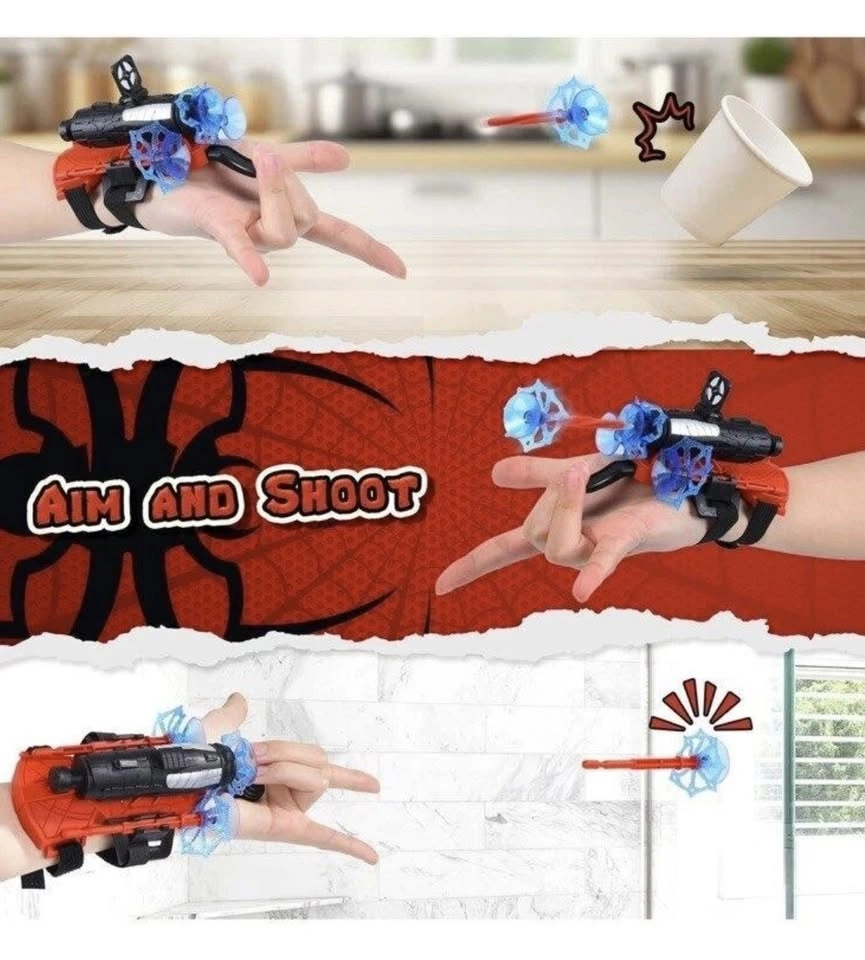 NEW Kids Spiderman Costume with Web Shooters - Size S - $10 - photo 3