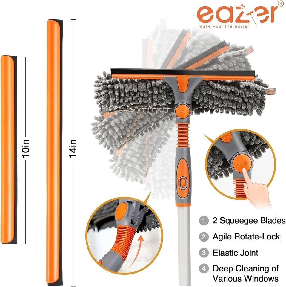 NEW 2-in-1 Window Cleaner Tool Kit with 62'' Extension Pole - photo 2
