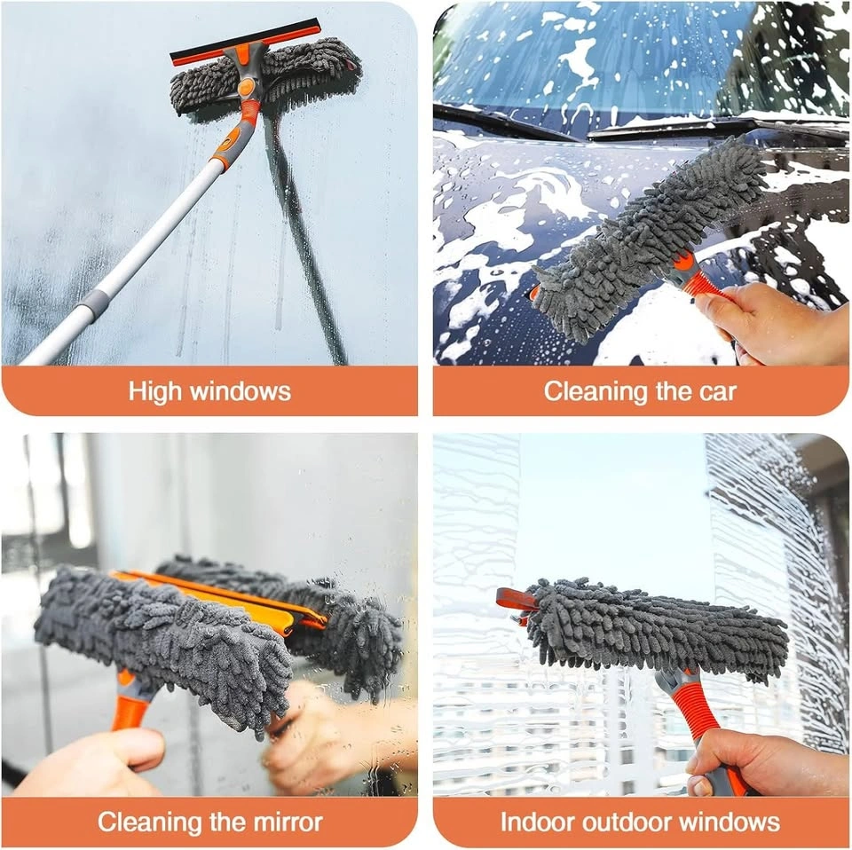 NEW 2-in-1 Window Cleaner Tool Kit with 62'' Extension Pole - photo 5