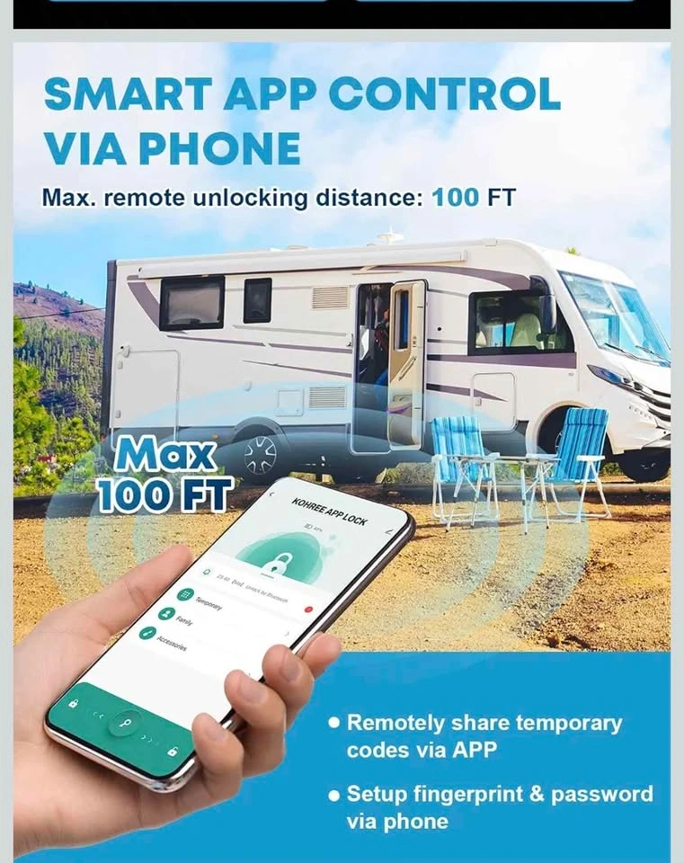 Kohree Fingerprint RV Door Lock Keyless Entry - photo 5
