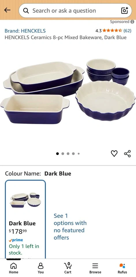 HENCKELS 8 Pieces Ceramic Bakeware - photo 4