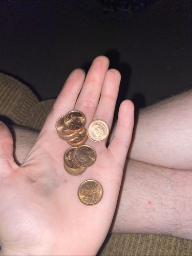 10 Canadian Pennies 2000-2010