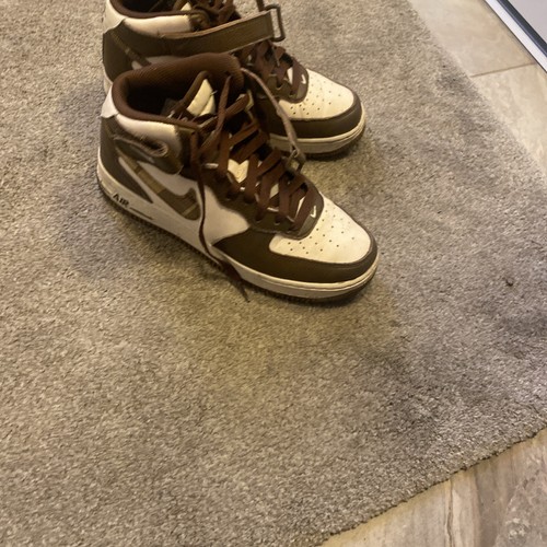 Nike Air Force 1 Mid Brown Plaid Cacao Size 7 USA